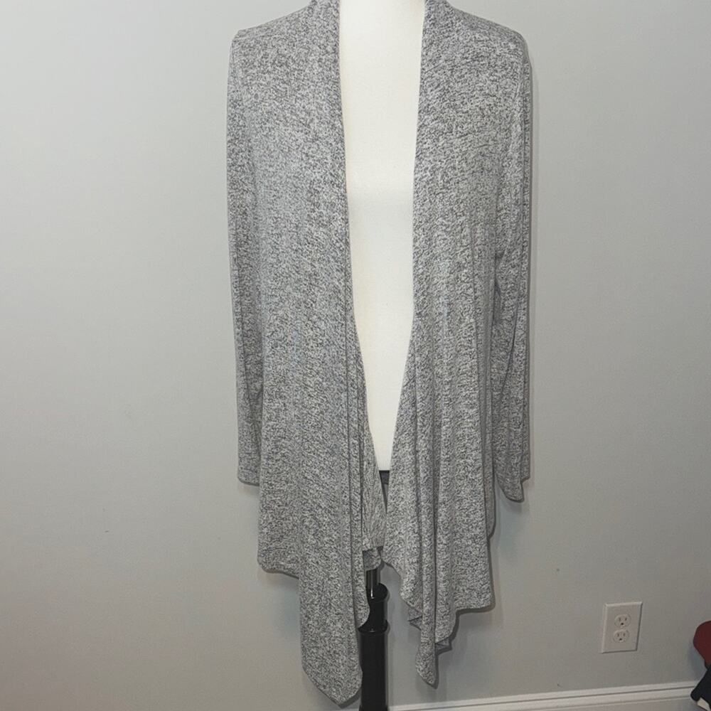 Philosophy Gray Open Front Stretch Cardigan Sweater Women's XL